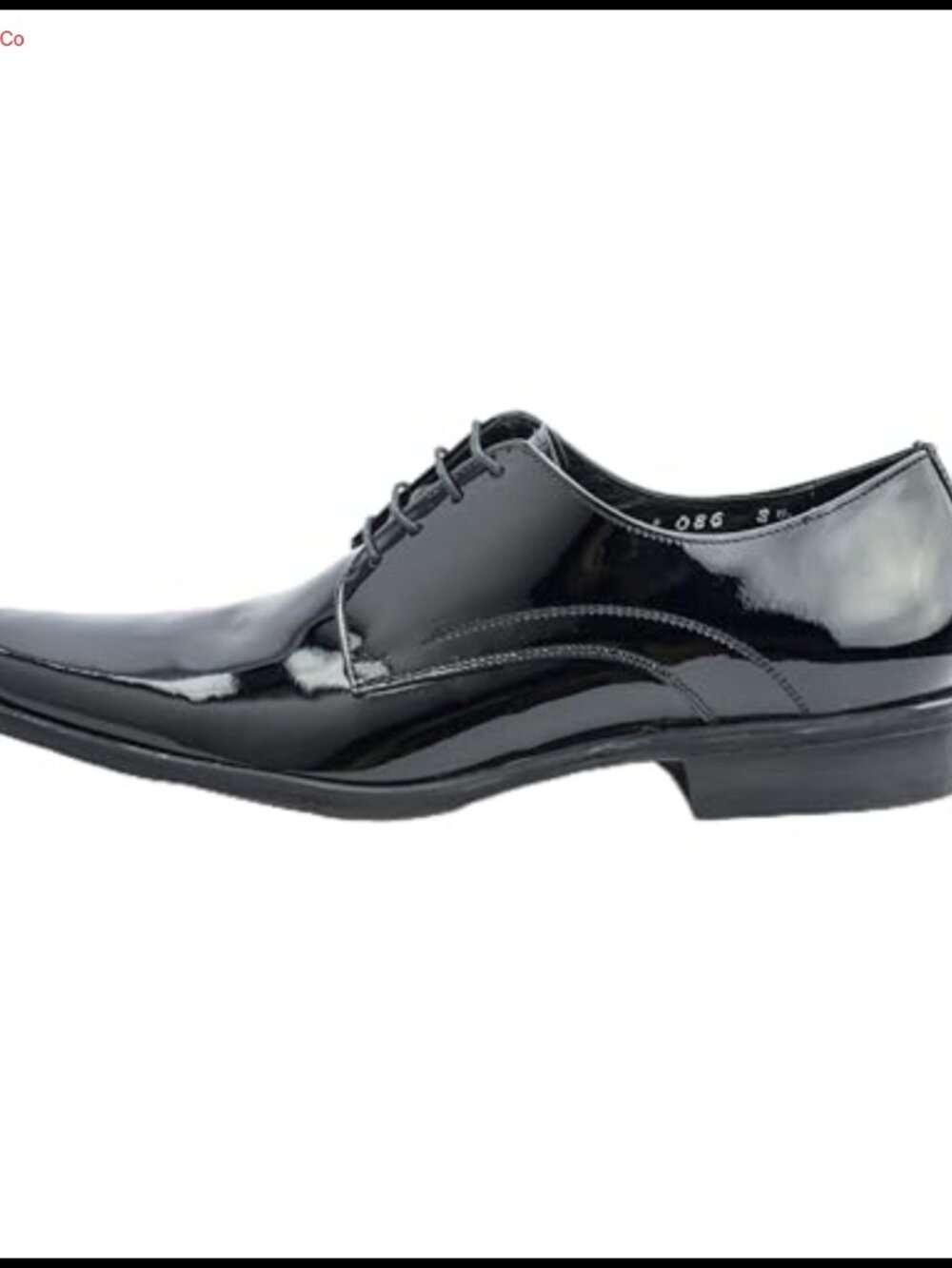 Patent Leather Tuxedo Oxfords Square Toe Lace Up Dress Shoes